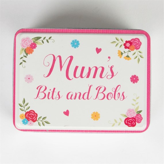 Mum's Bits & Bobs Floral Tin