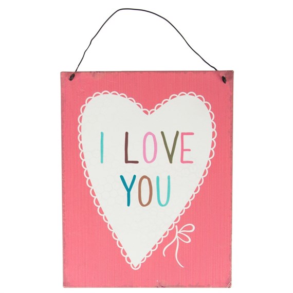 I Love You Lovely Sayings Plaque