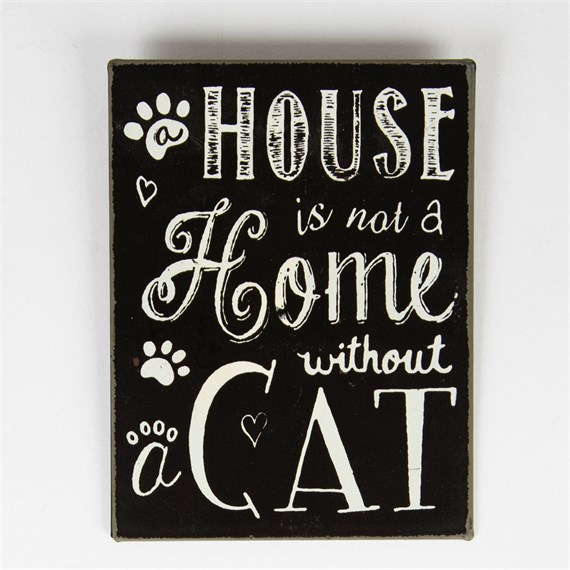 Cat Home Chalkboard Style Magnet