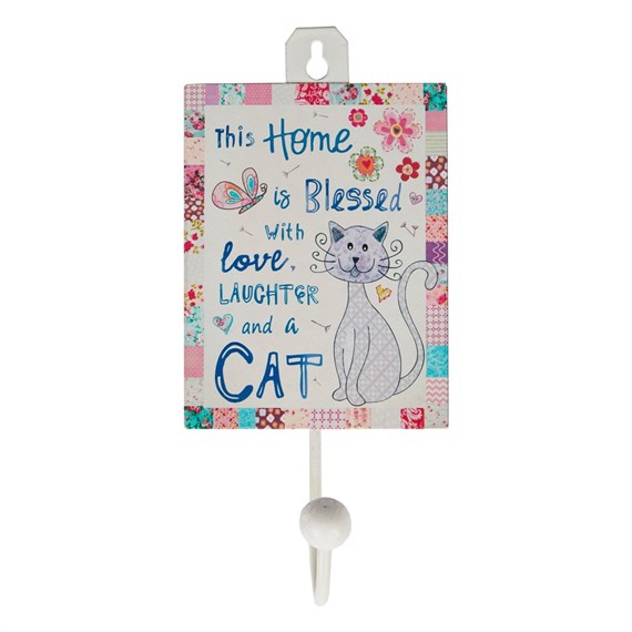 Blessed with a Cat Pastel Patchwork Single Hook
