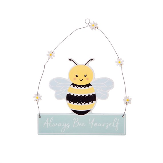 Bee Happy Hanging Plaque