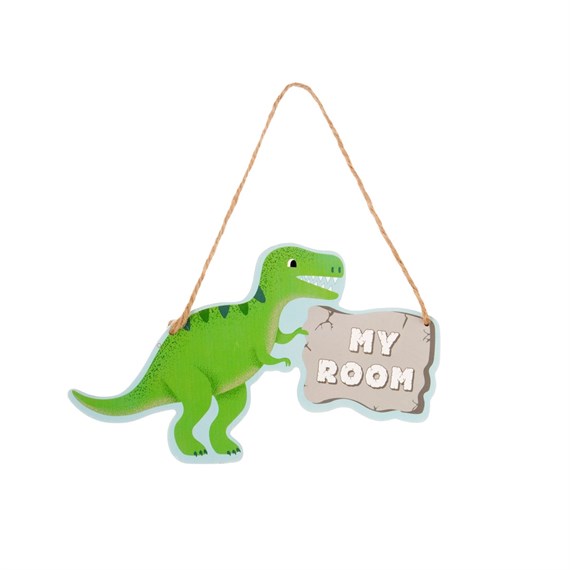 Roarsome Dinosaurs My Room Hanging Plaque Green