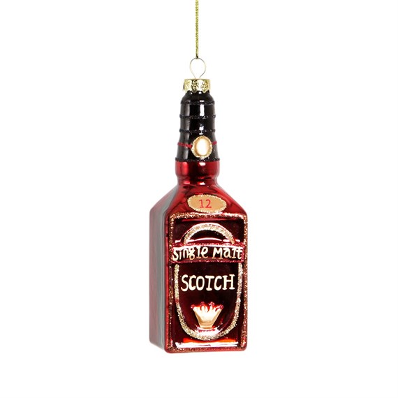 Lets Celebrate Scotch Bottle Shaped Bauble