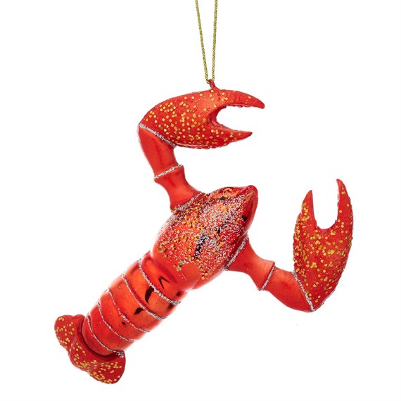Beach Fun Lobster Shaped Bauble Red