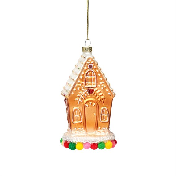 Fairytale Gingerbread House Shaped Bauble