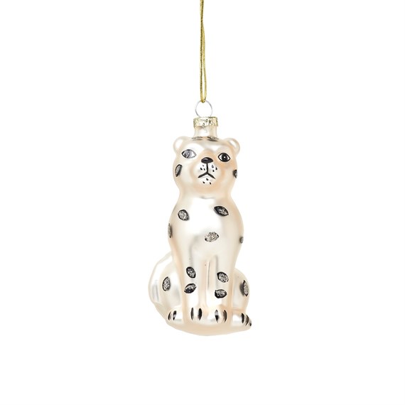 Snow Leopard Shaped Bauble