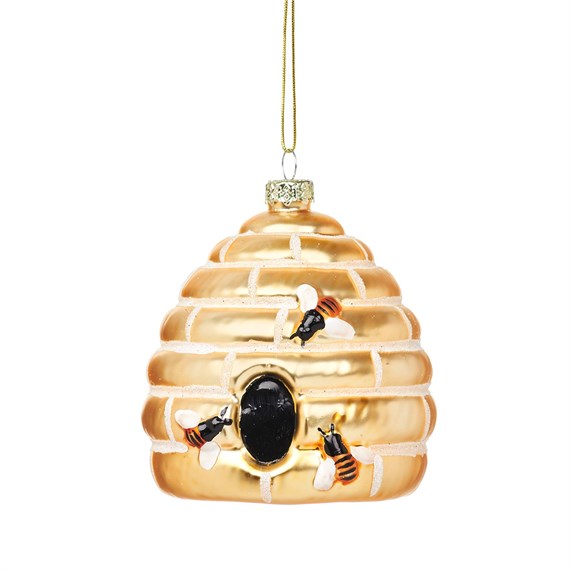 Beehive Gold Shaped Bauble