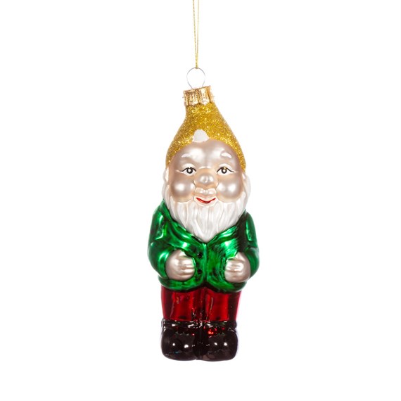 Glass Gnome Shaped Bauble