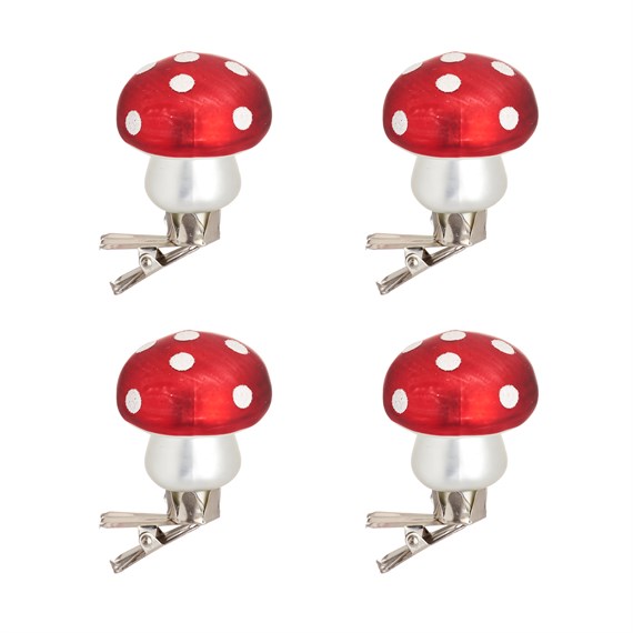 Mushroom Shaped Clips - Set of 4