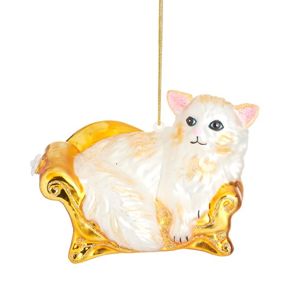 Pampered Cat Shaped Bauble