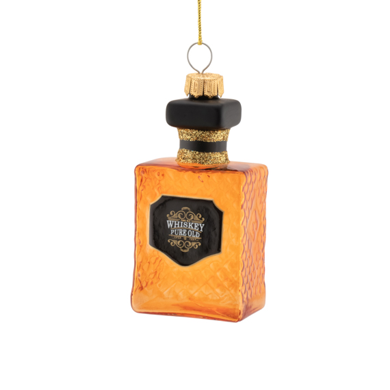 Cut Glass Whiskey Bottle Shaped Bauble