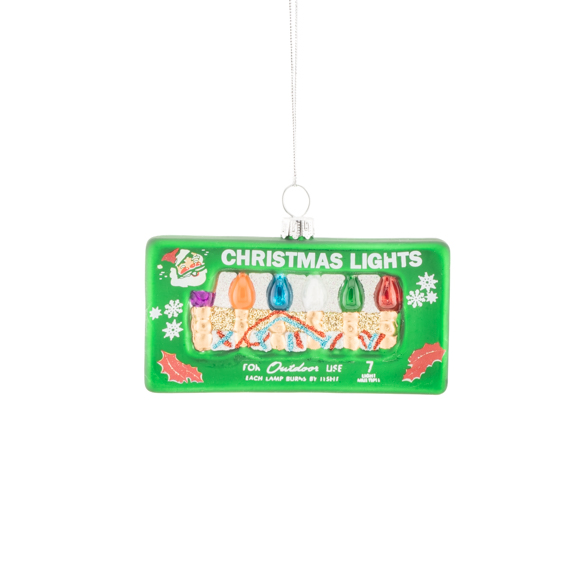 Christmas Lights Box Shaped Bauble