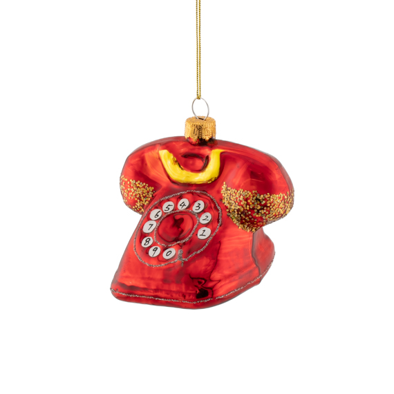 Retro Telephone Shaped Bauble