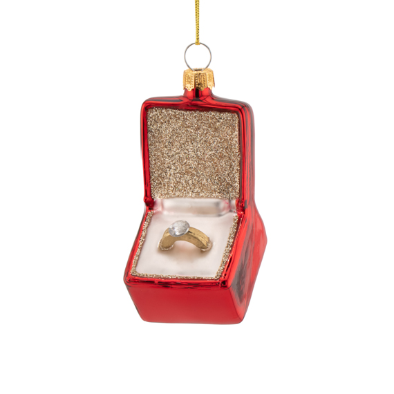 Ring in a Box Shaped Bauble