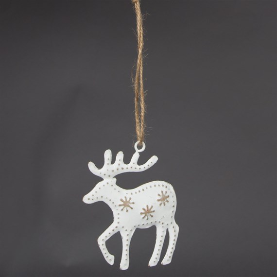 Snowy Reindeer Hanging Decoration