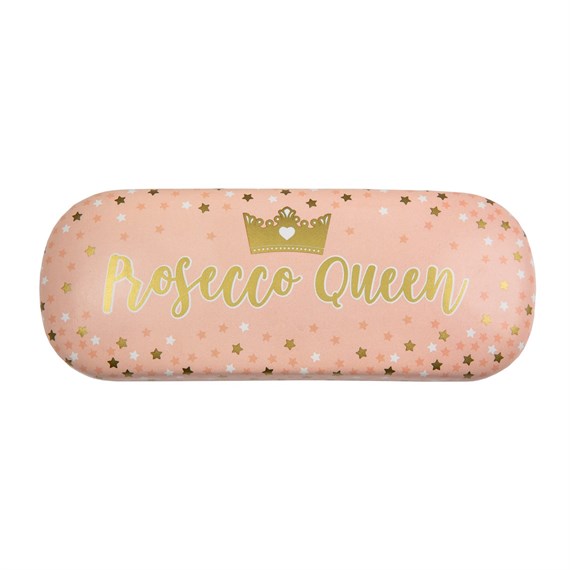 Prosecco Queen Glasses Case Pink