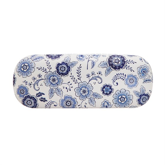Blue Willow Floral Glasses Case