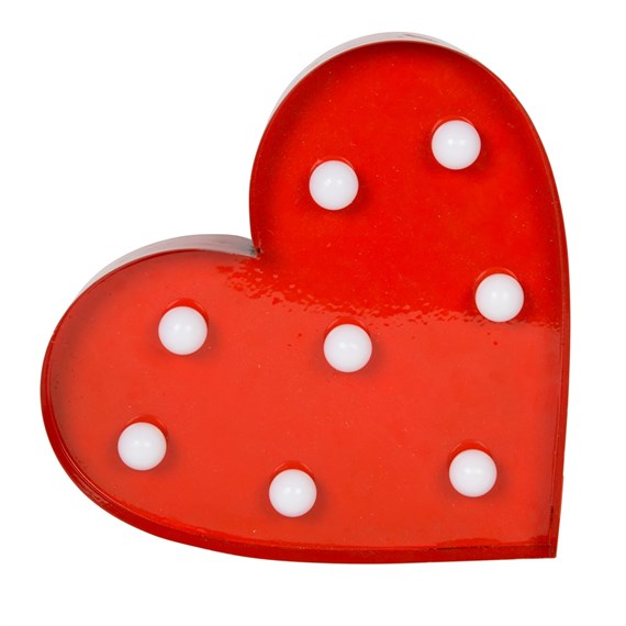 Heart LED Light Wall Decoration Red