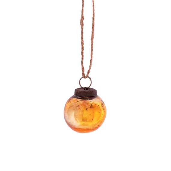 Gold Vintage Glass Bauble Small