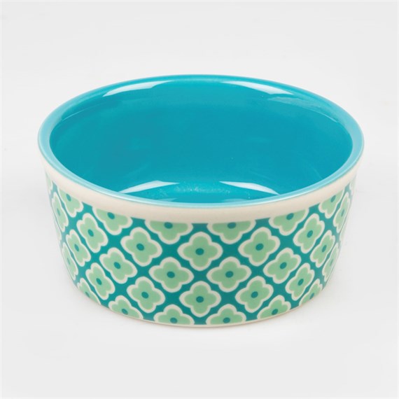 Moroccan Style Small Pet Food Bowl Green