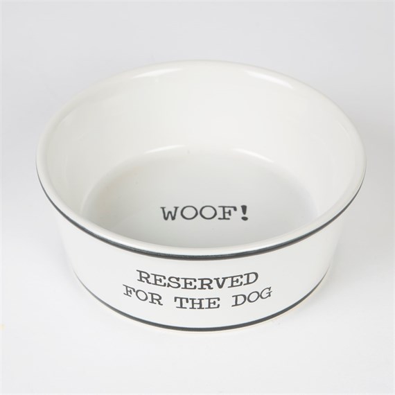 Reserved for the Dog Pet Bowl