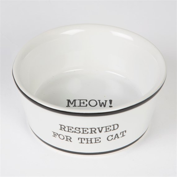 Reserved for the Cat Pet Bowl