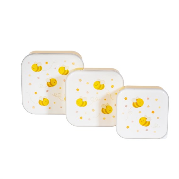 Bee Happy Lunch Boxes - Set of 3