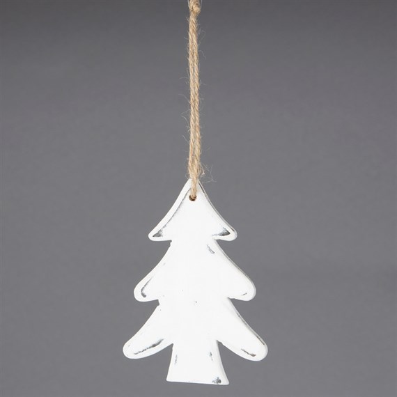 Traditional White Christmas Tree Hanging Decoration