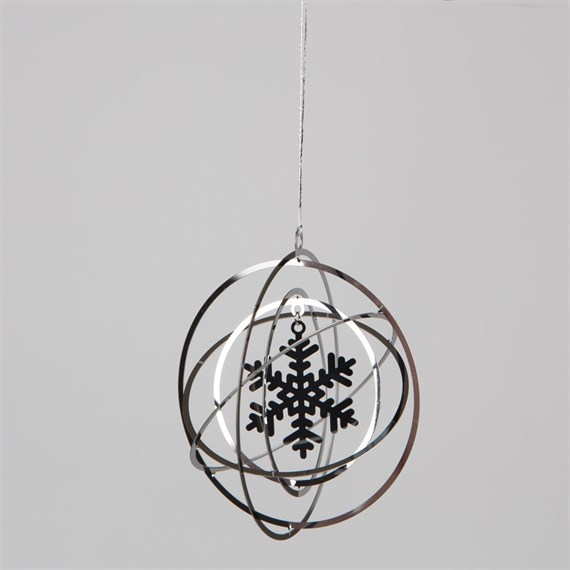 Snowflake Orbit Bauble Decoration