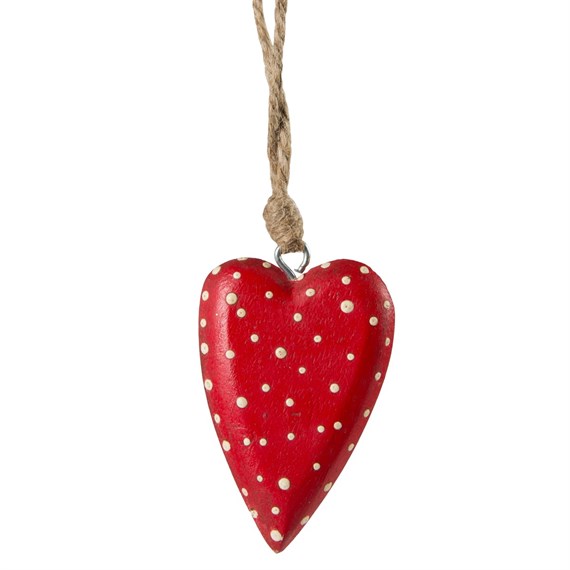 Fairy Tale Polka Dot Heart Hanging Decoration