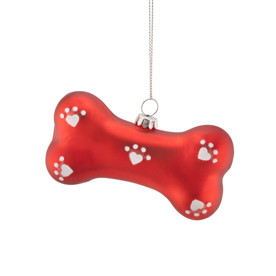 Red Bone Shaped Bauble
