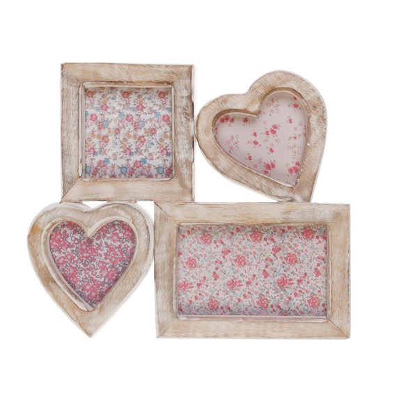 Double Heart Multi Photo Frame