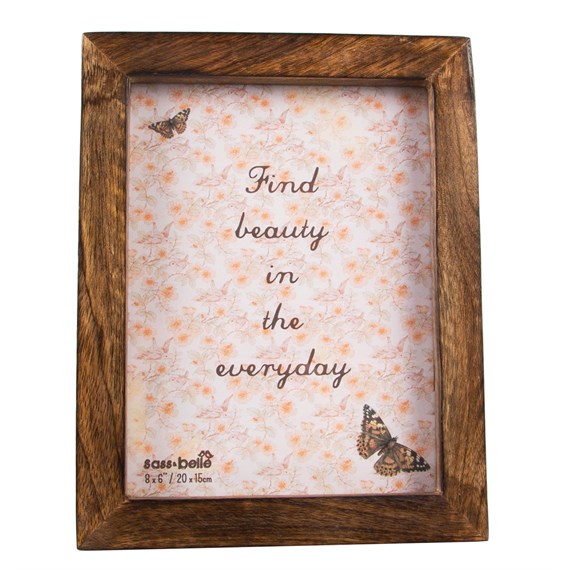 Single Medium Photo Frame Dark Wood