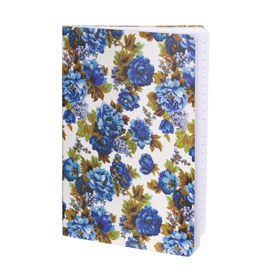 Blue Vintage Rose A5 Notebook