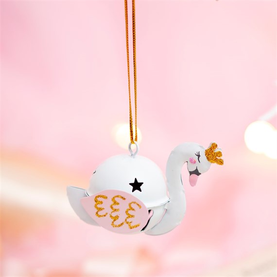 Freya Swan Hanging Bell Decoration