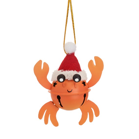 Festive Crab Hanging Bell Decoration