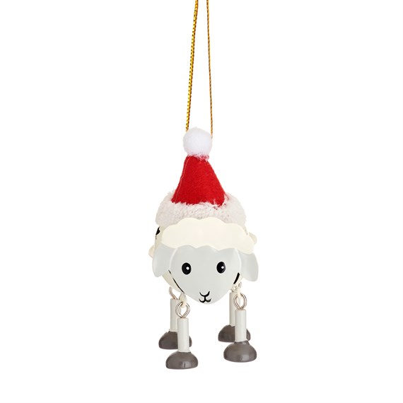 Festive Sheep Hanging Bell Decoration