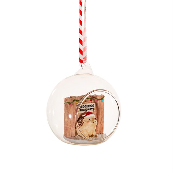 Hedgehog Highway Dome Bauble