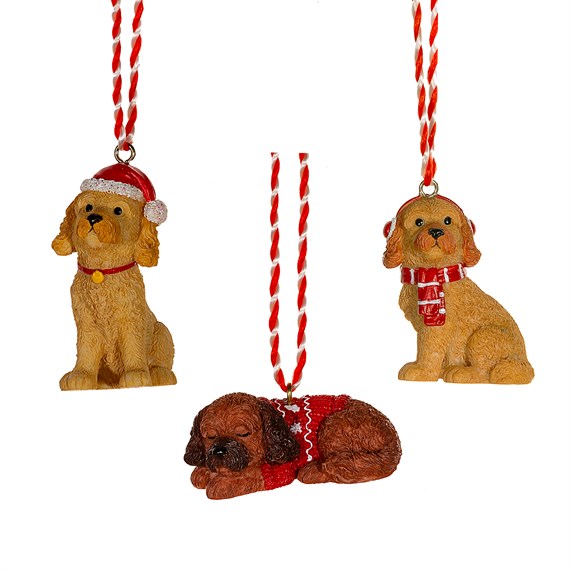 Resin Cockapoo Hanging Decoration - Assorted