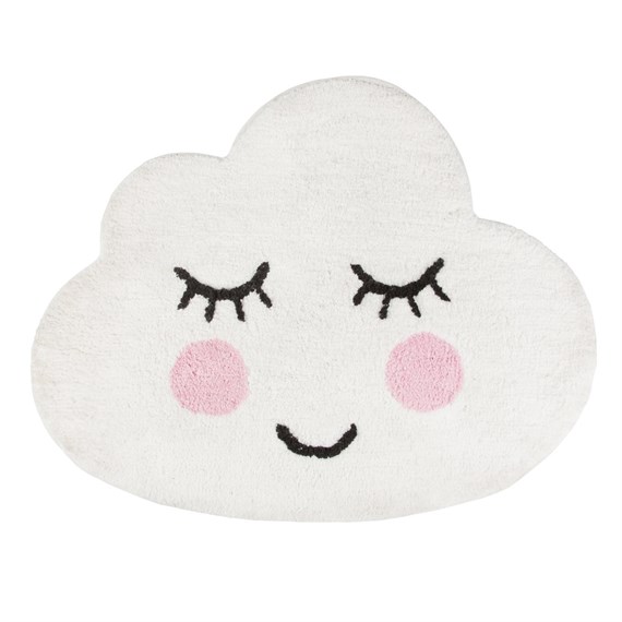 Sweet Dreams Smiling Cloud White Rug
