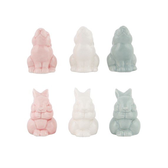 Pastel Bunny Standing Decoration Assorted