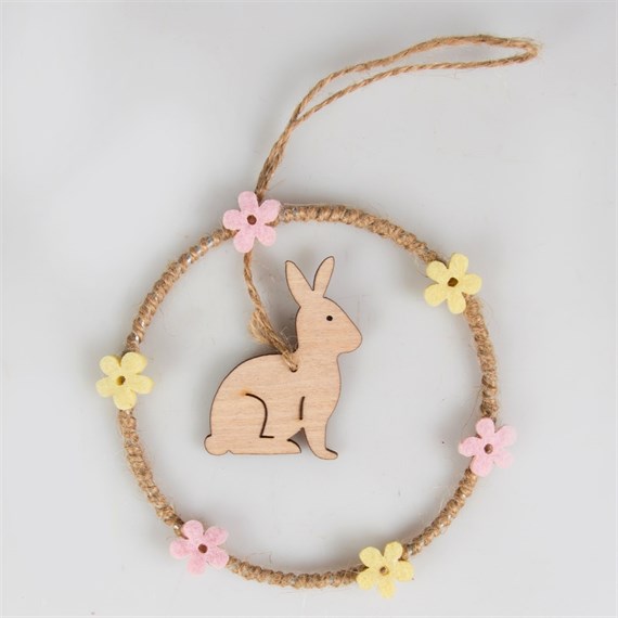 Pastel Woodland Bunny Hanging Decoration