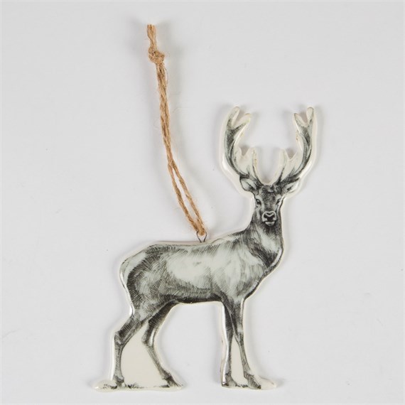 Grey Stag Hanging Decoration
