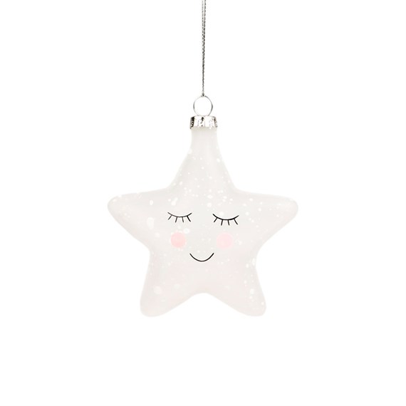 Sweet Dreams Speckled Star Shaped Bauble
