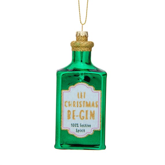 Let Christmas Be-Gin Shaped Bauble