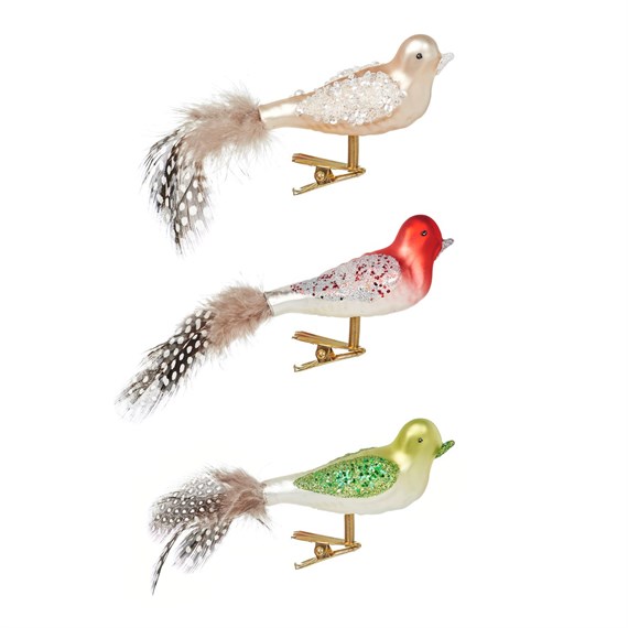 Woodland Bird Clips - Set of 3