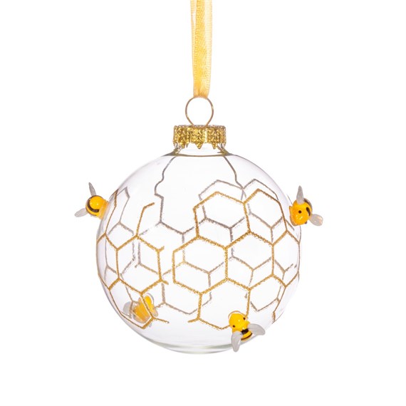 Luxe Bauble with Bees & Honeycomb