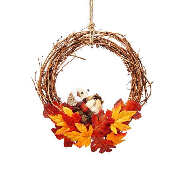 Woodland Wreath With Hedgehog