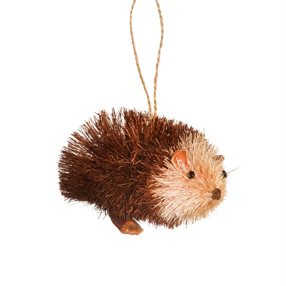 Woodland Hedgehog Brush Animal Decoration