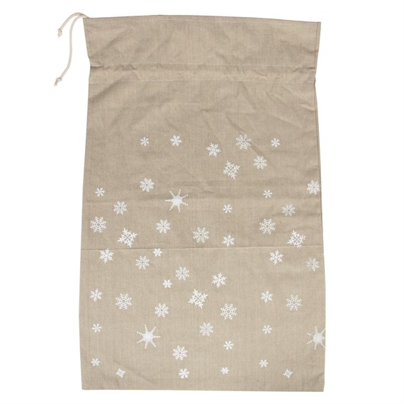 Snowflakes Drawstring Bag